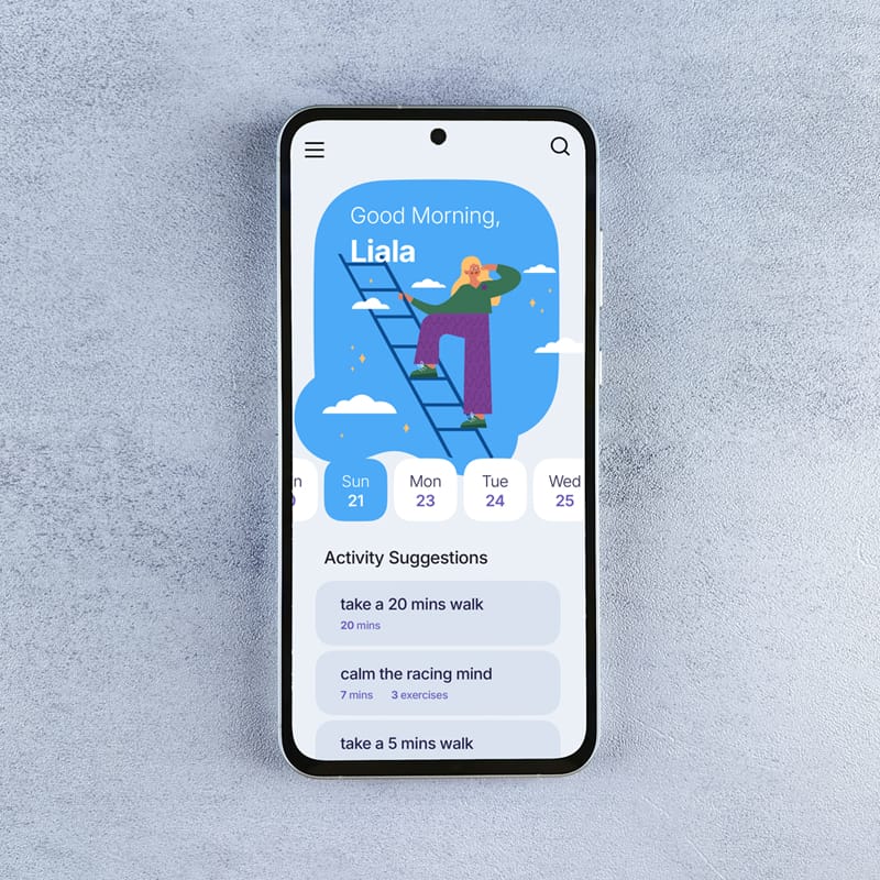 Phone Mockup on Textured Background PSD