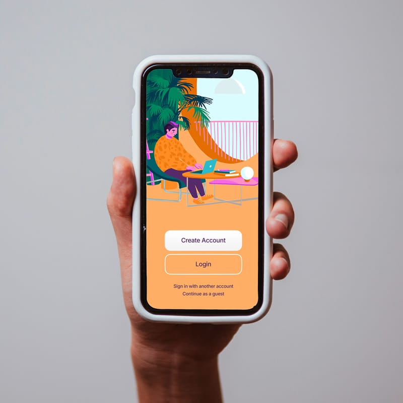 Phone with Cover Mockup PSD