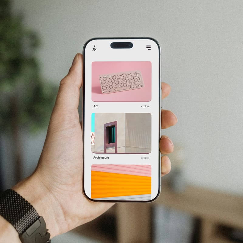 Photo-Based iPhone 16 Mockup PSD