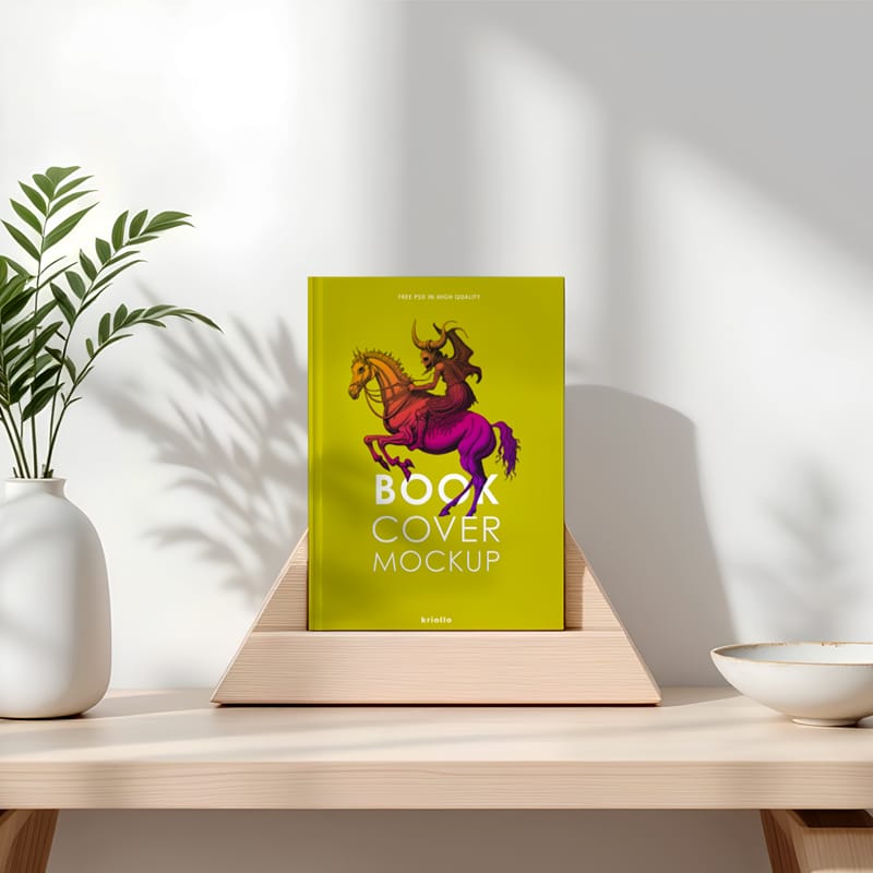 Photorealistic Hardcover Book Mockup PSD