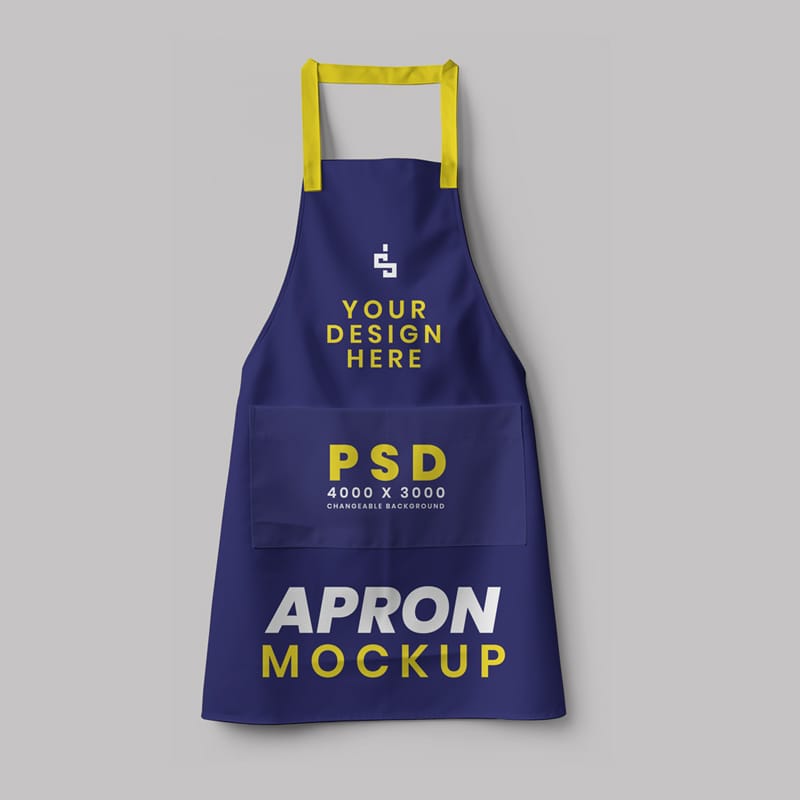 Realistic Apron Design Mockup PSD