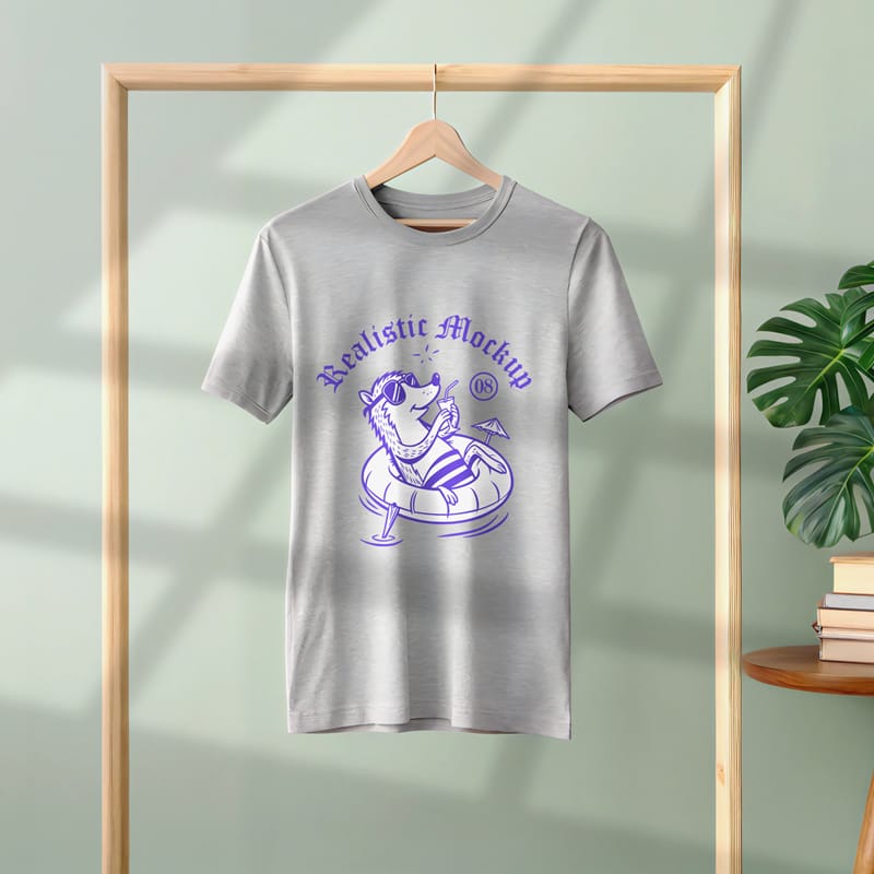 Realistic Blank T-shirt Mockup PSD