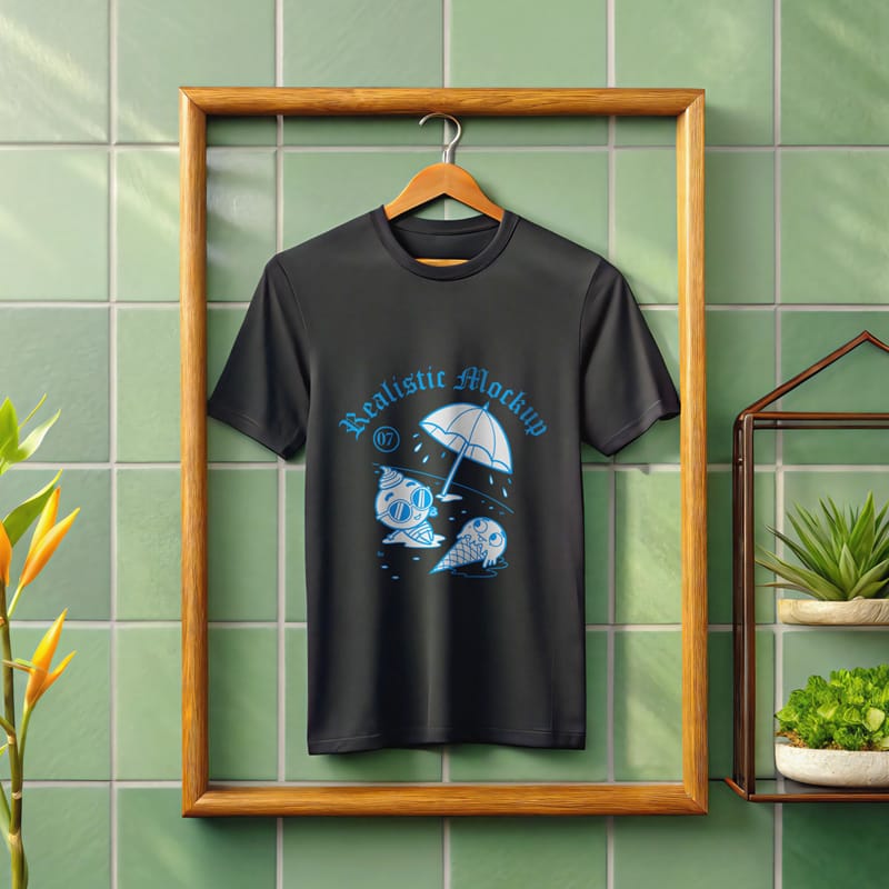 Realistic Tee Mockup PSD