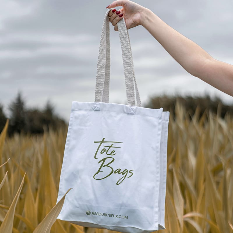 Realistic Tote Bag Mockup in Hand PSD