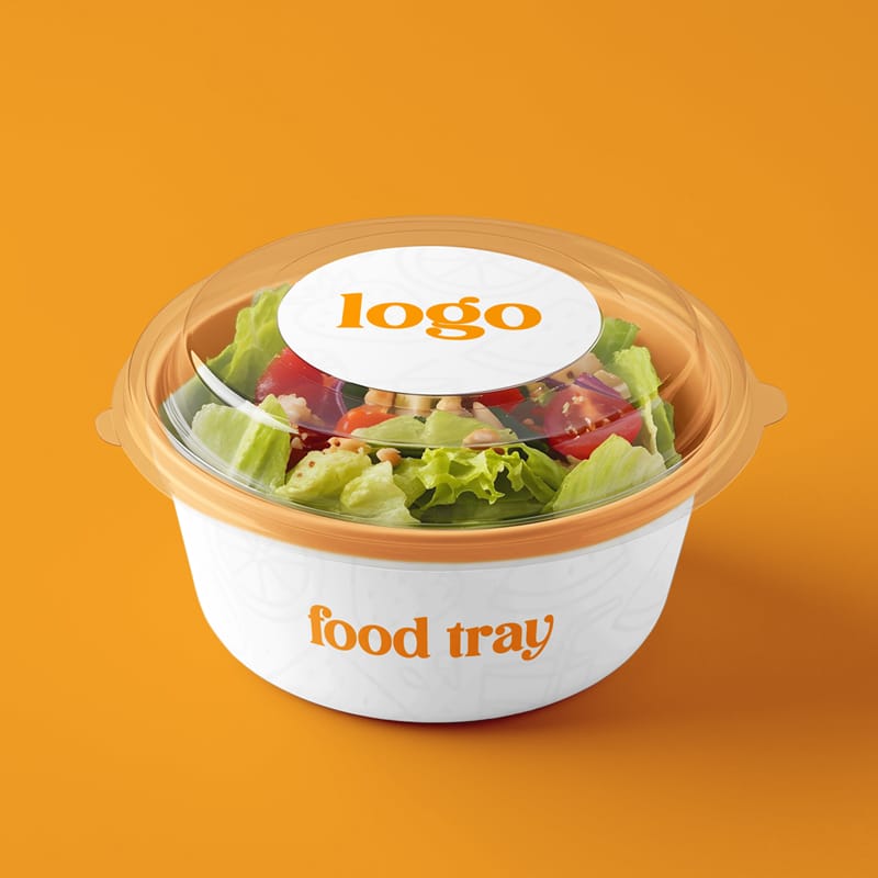 Round Food Tray Mockup PSD