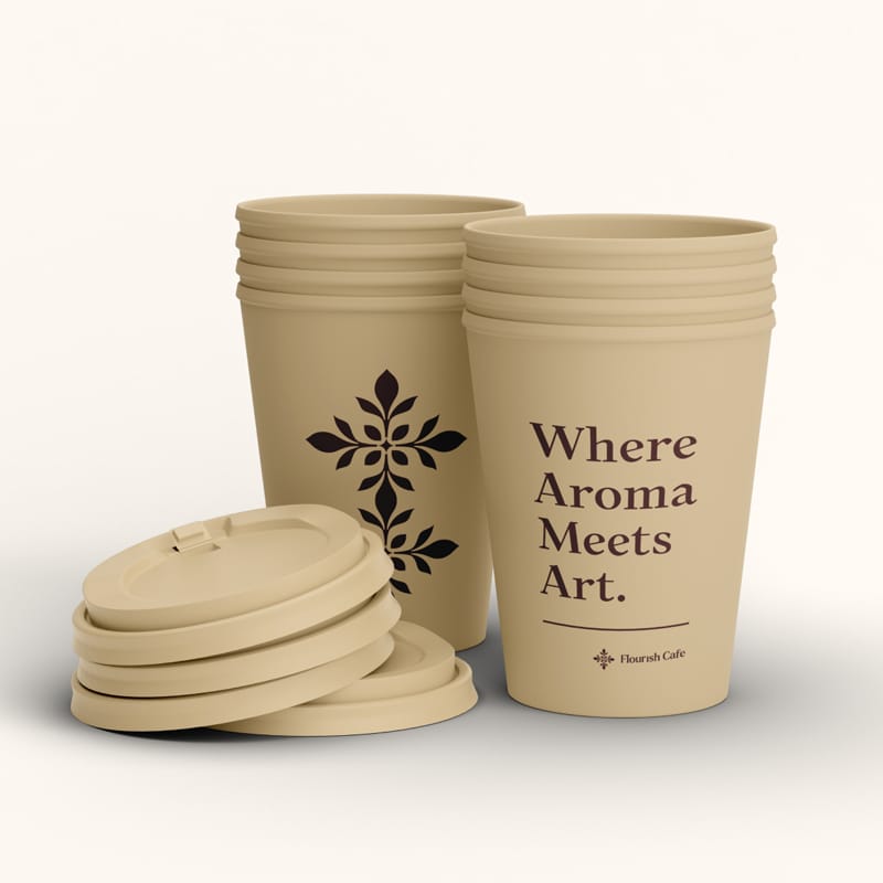 Stack of Cups Mockup PSD