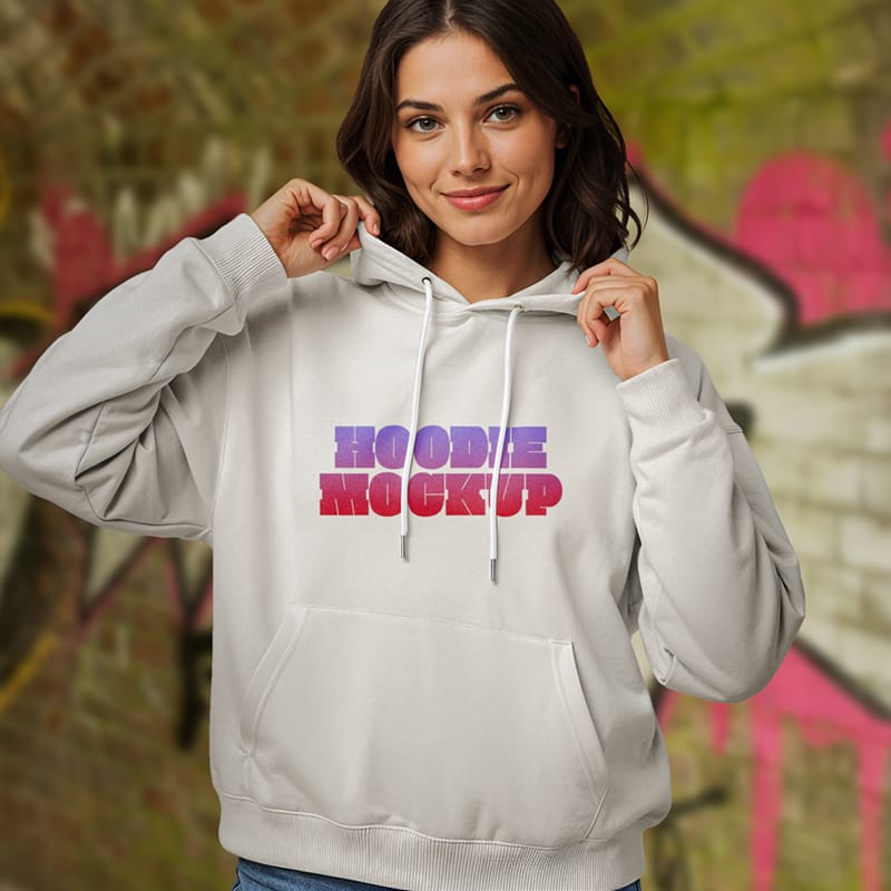 Street Style Hoodie Mockup PSD