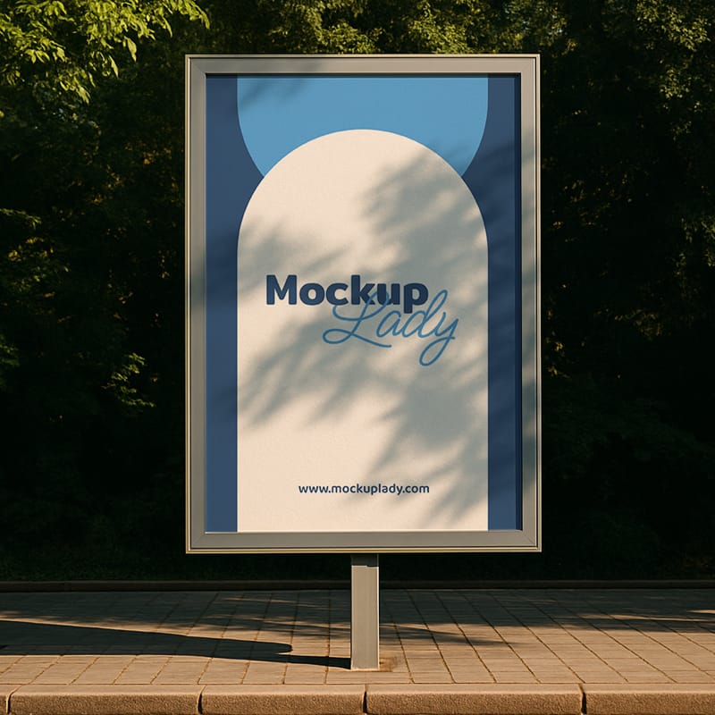 Urban Vertical Billboard Mockup PSD