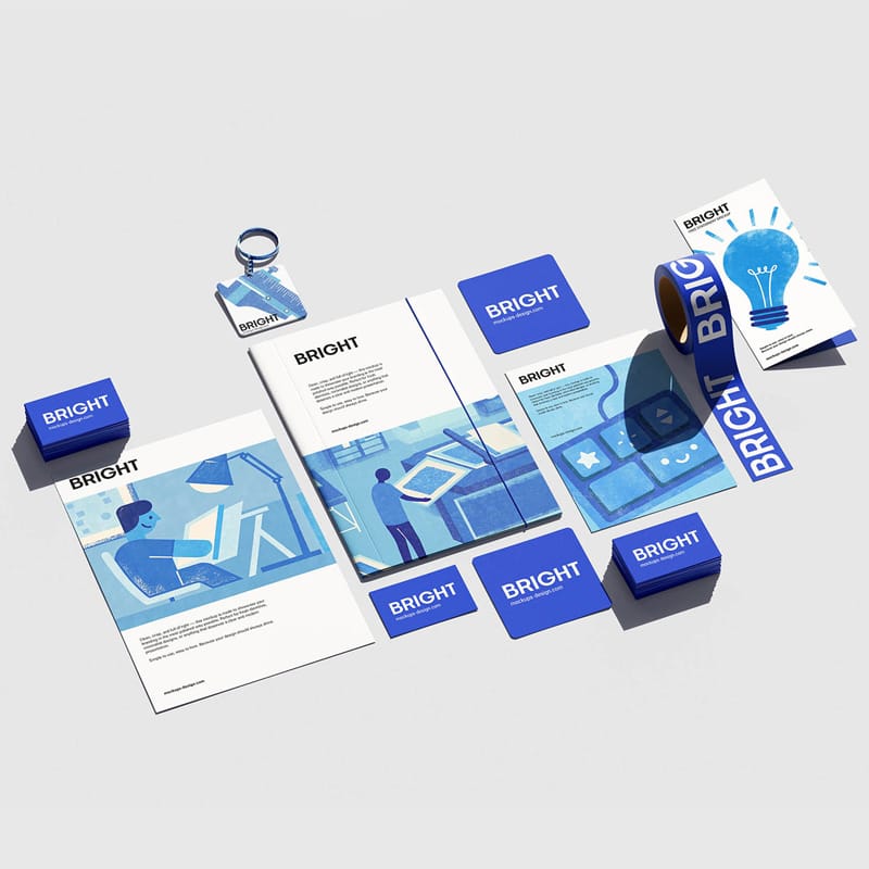 Versatile Stationery Mockup PSD