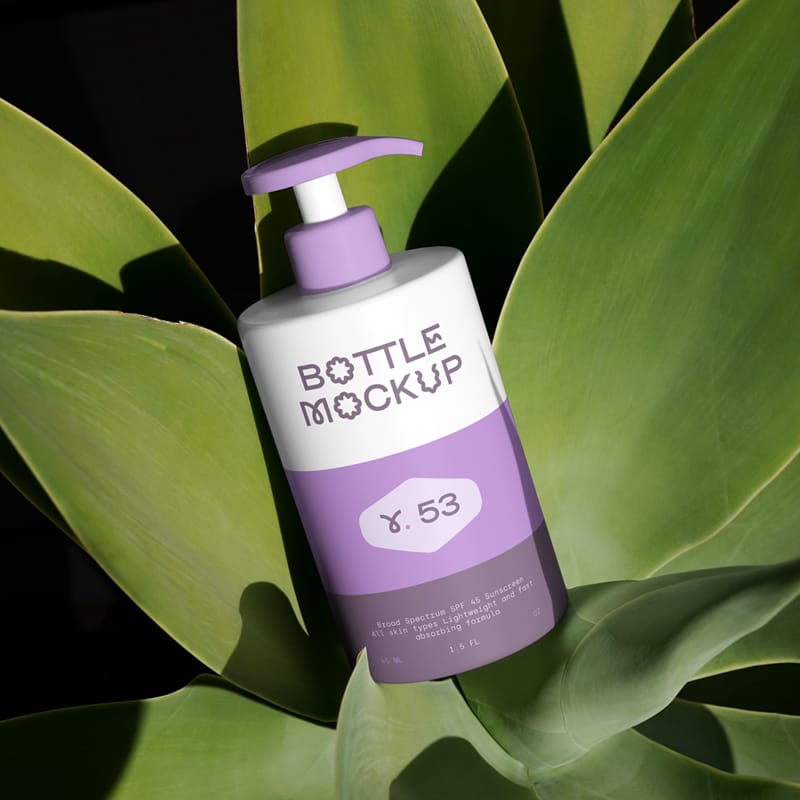 White Cosmetic Bottle Mockup PSD