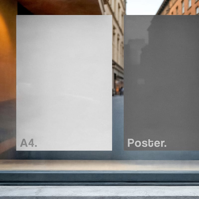 Window Posters Mockup PSD