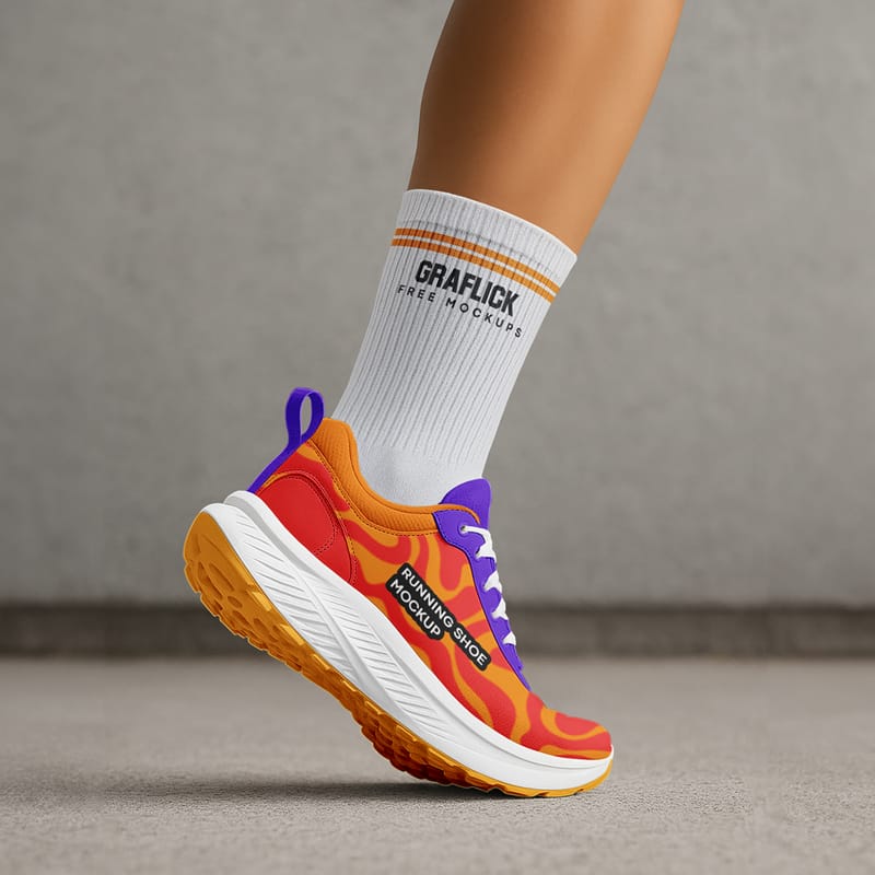 Women’s Running Shoe Mockup PSD