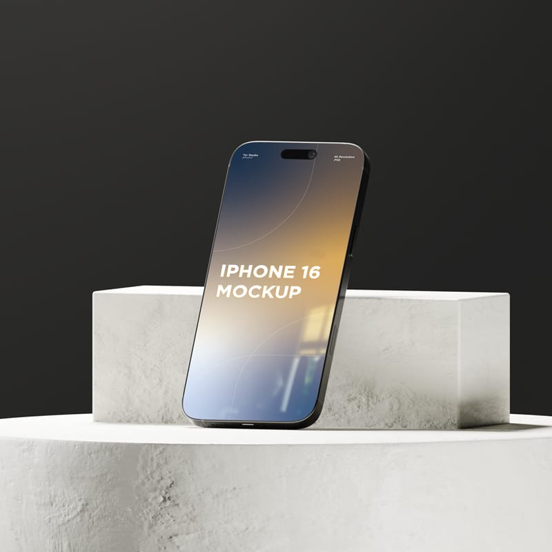 iPhone 16 Mockups Template PSD