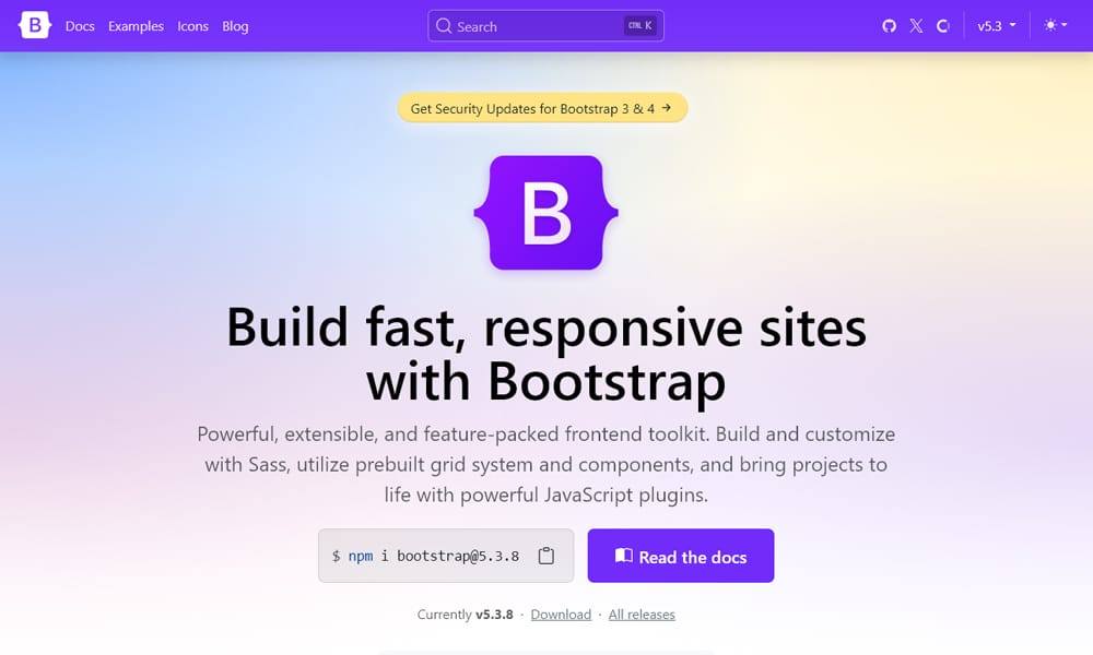Bootstrap grid system documentation screenshot
