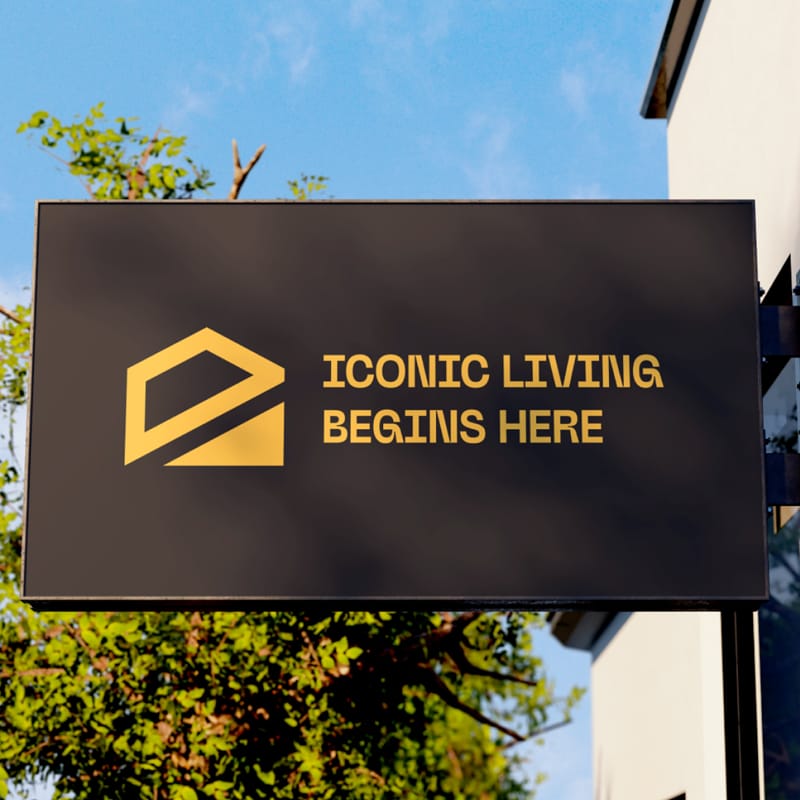 Box Signage Mockup PSD