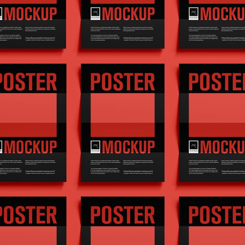 Branding Folded A3 Paper Poster Mockup PSD