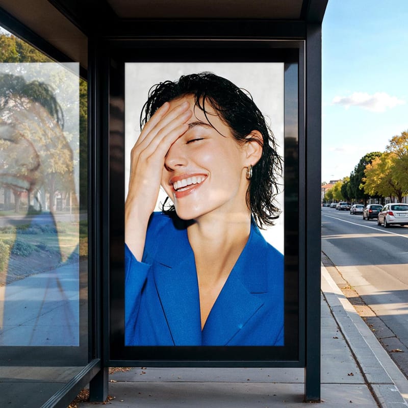 Bus Stop Advertising Mockup Template PSD