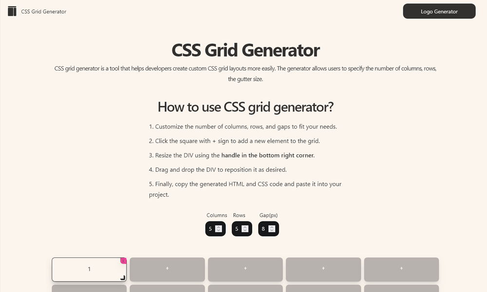 CSS-Grid-Generator