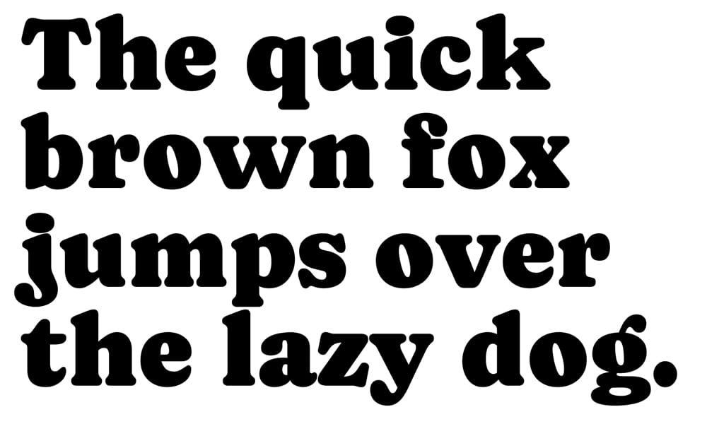The font Caprasimo, a groovy and rounded display font.