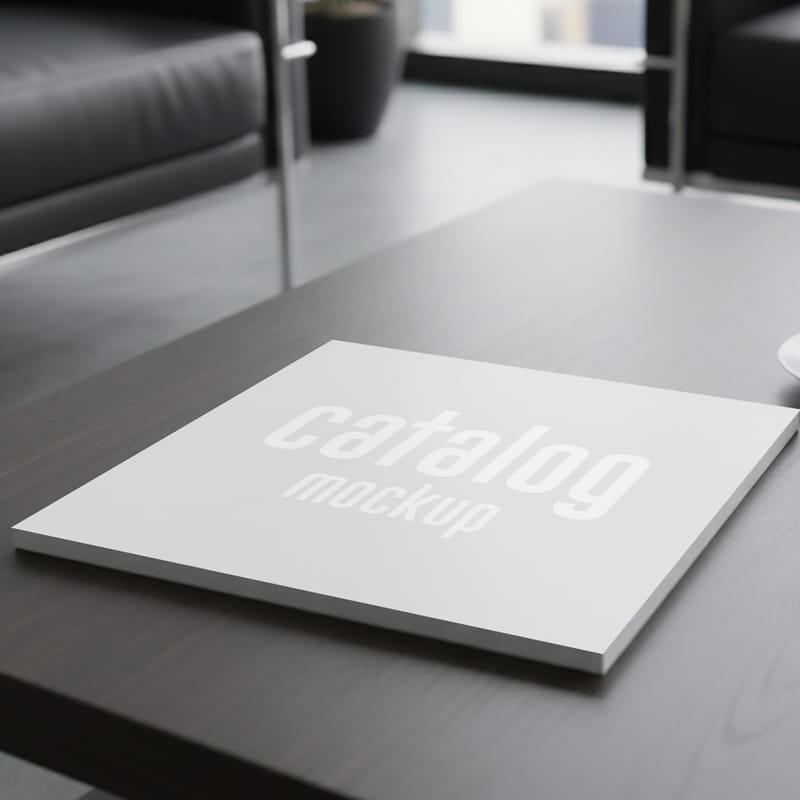 Catalog Booklet Mockup Scene PSD