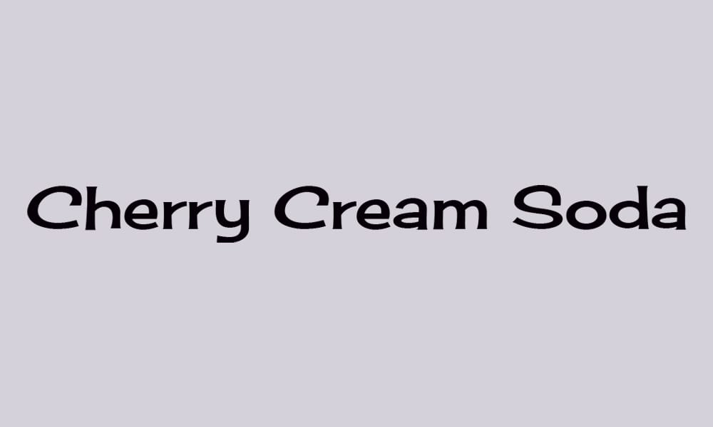 The font Cherry Cream Soda, a fun and bouncy retro font.