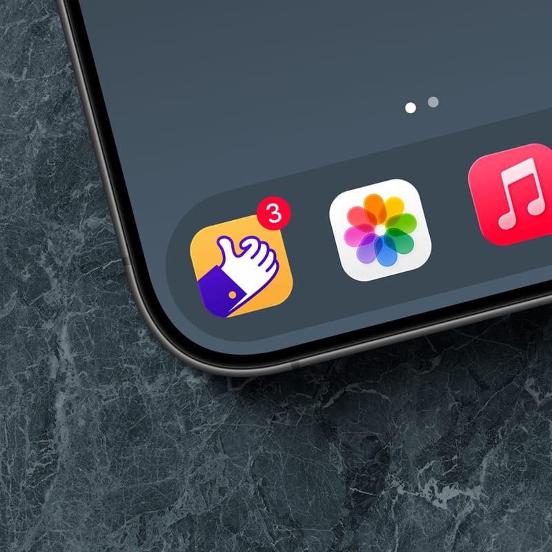 Close-up App Logo Mockup Set PSD