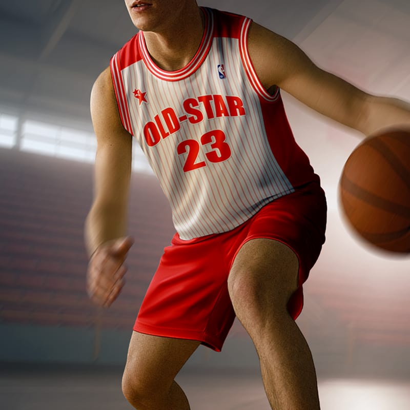 Crossover Basketball Jersey Mockup PSD
