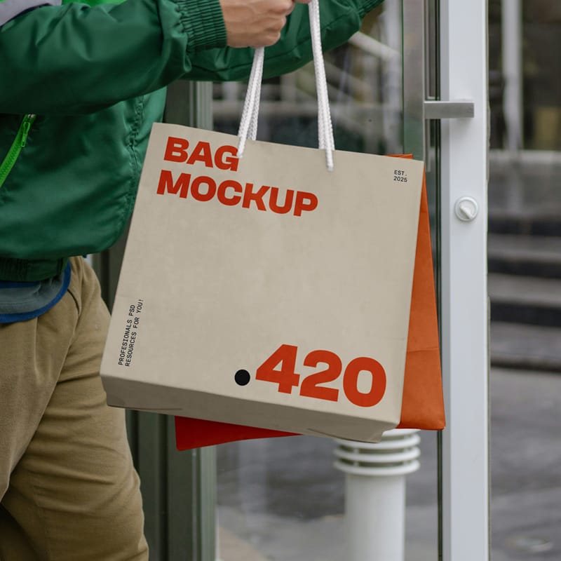 Delivery Bag Mockups PSD