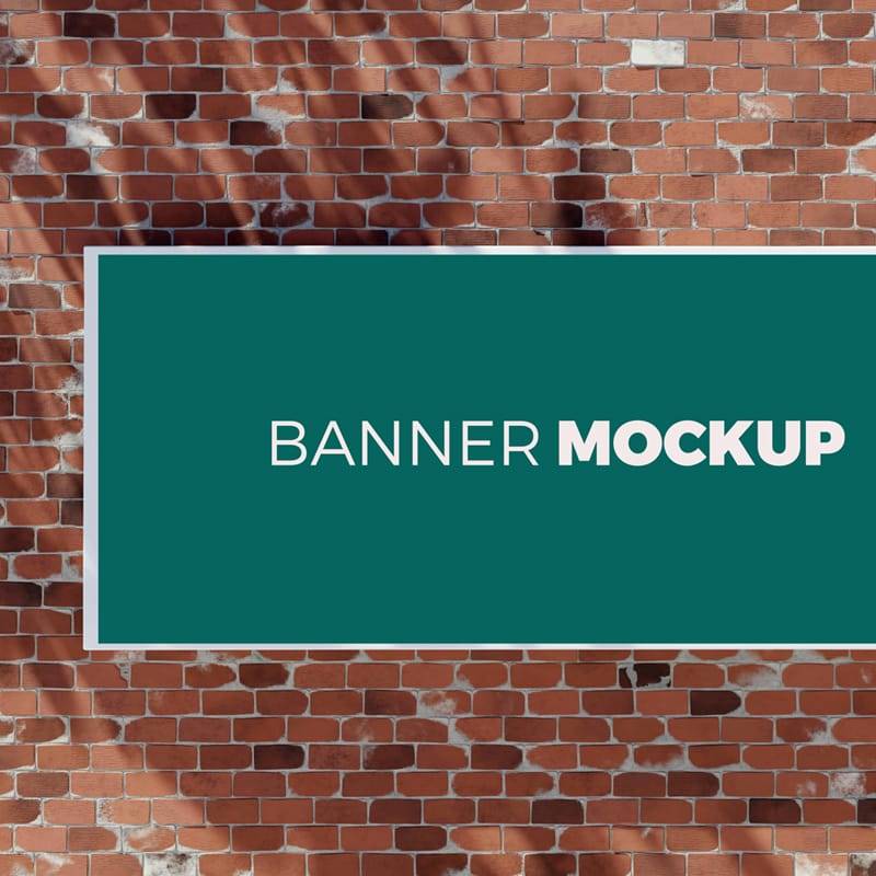 Editable Multi-Color Banner Mockup PSD