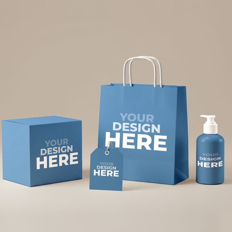 Fashion Packaging Arrangement Mockup Set PSD