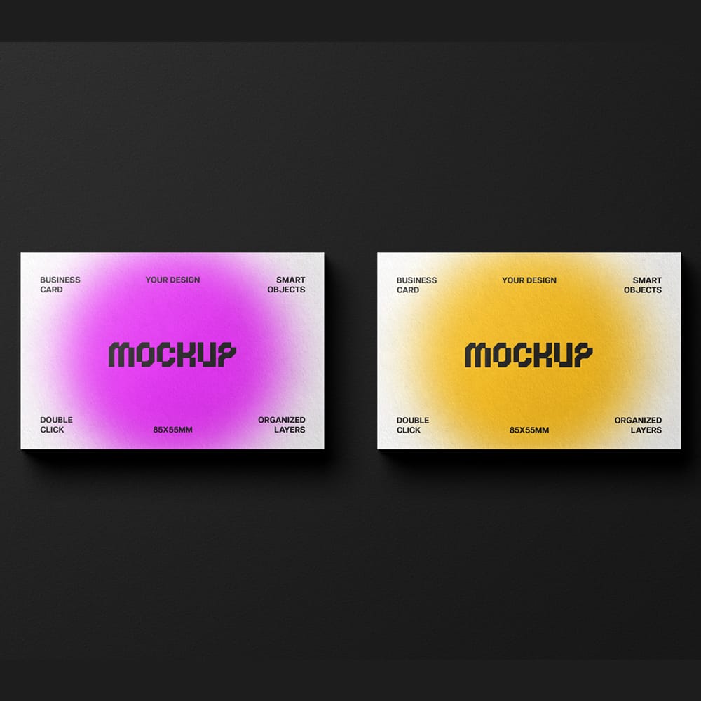 Free 85x55 Business Cards Mockup PSD