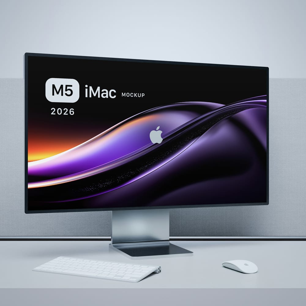 Free Apple Pro Display Xdr 2026 Mockup PSD