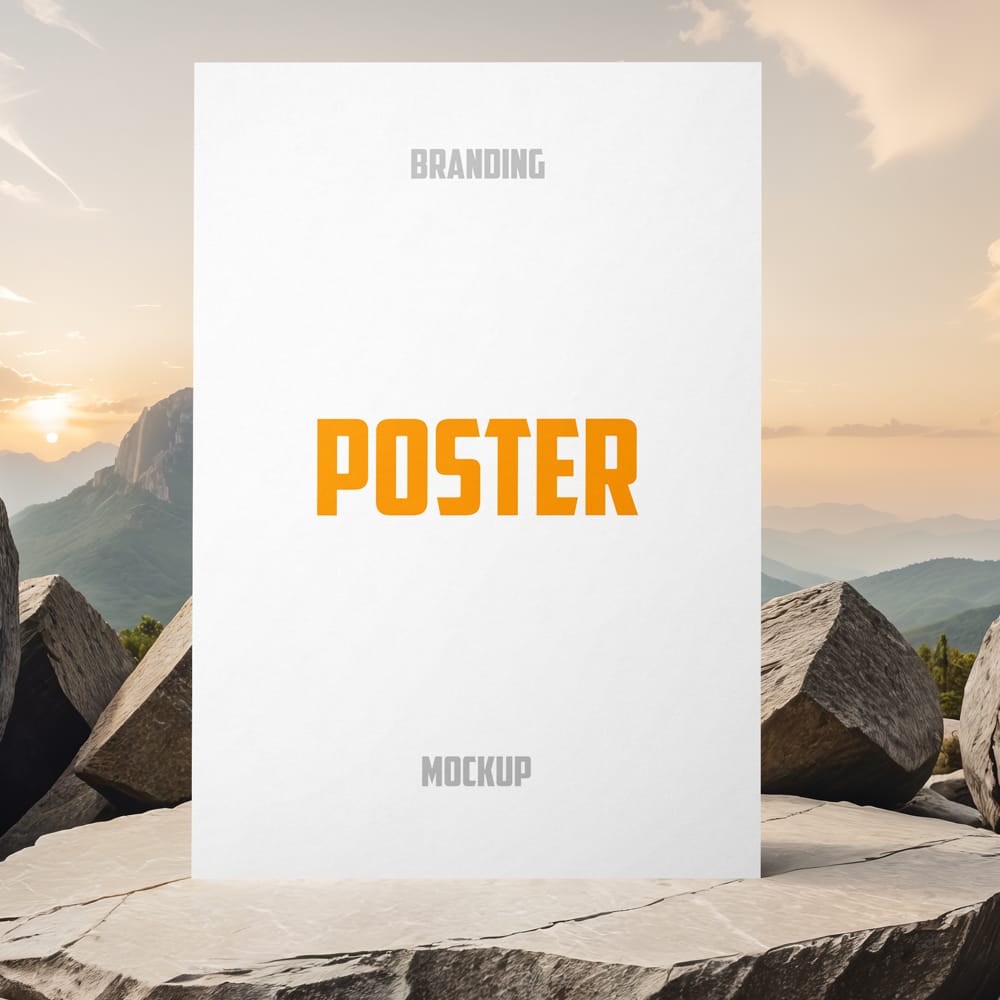 Free Branding 27×40 Poster Mockup PSD