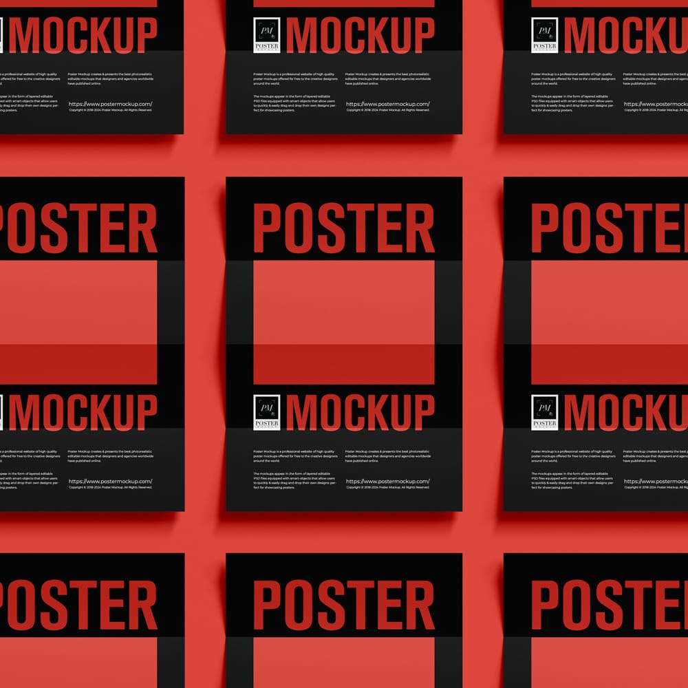 Free Branding Folded A3 Paper Poster Mockup PSD