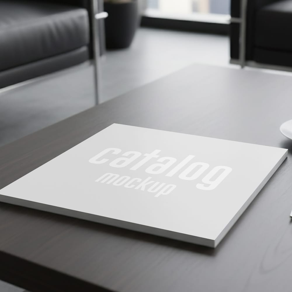 Free Catalog Booklet Mockup Scene PSD