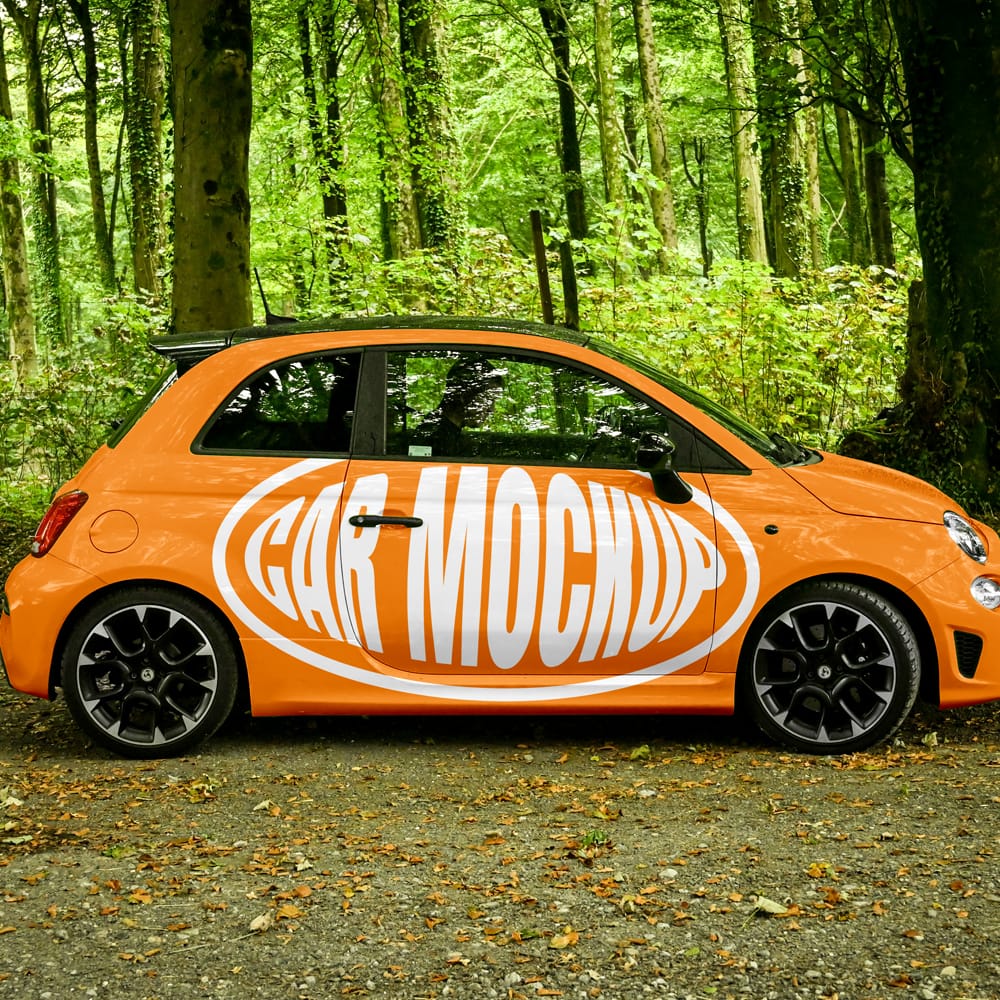Free City Car Mockup PSD