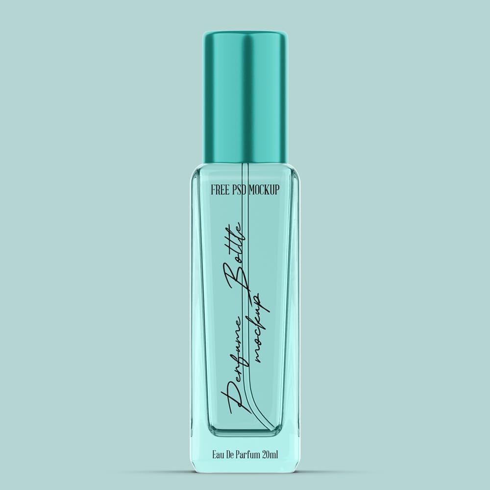 Free Clear Perfume Sample Spray Bottle Mockup PSD