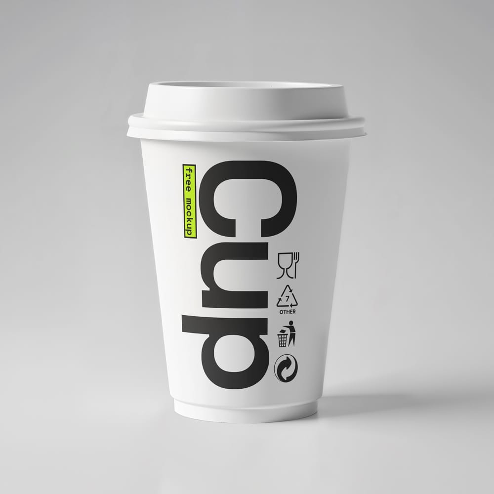 Free Cup of Coffee Mockup PSD