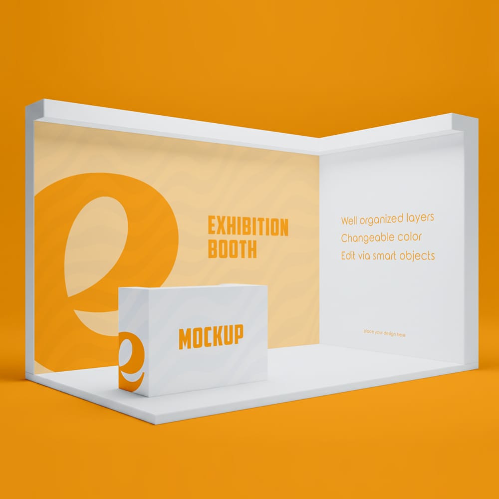 Free Exhibition Booth Mockup PSD