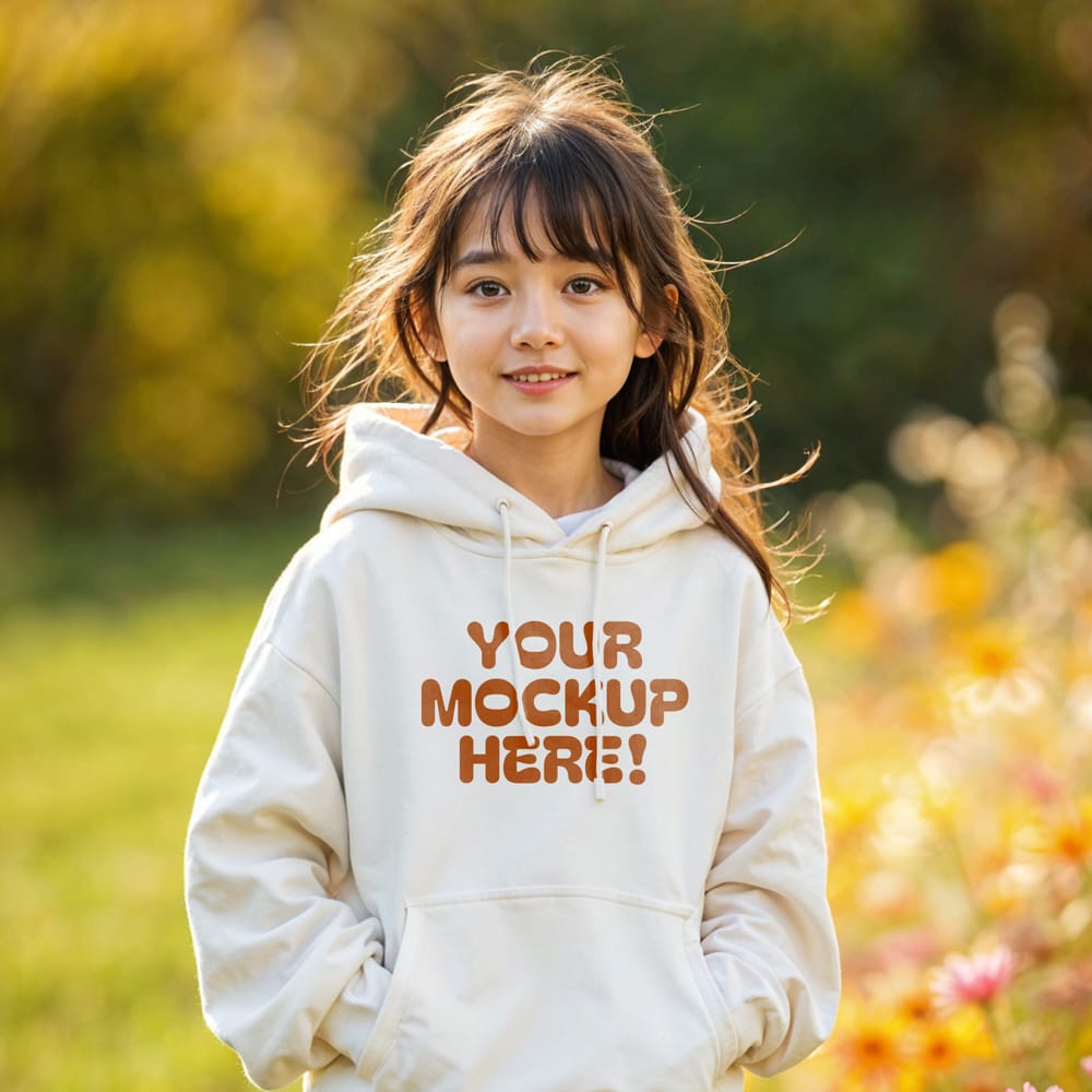 Free High Quality Youth Hoodie Mockup PSD