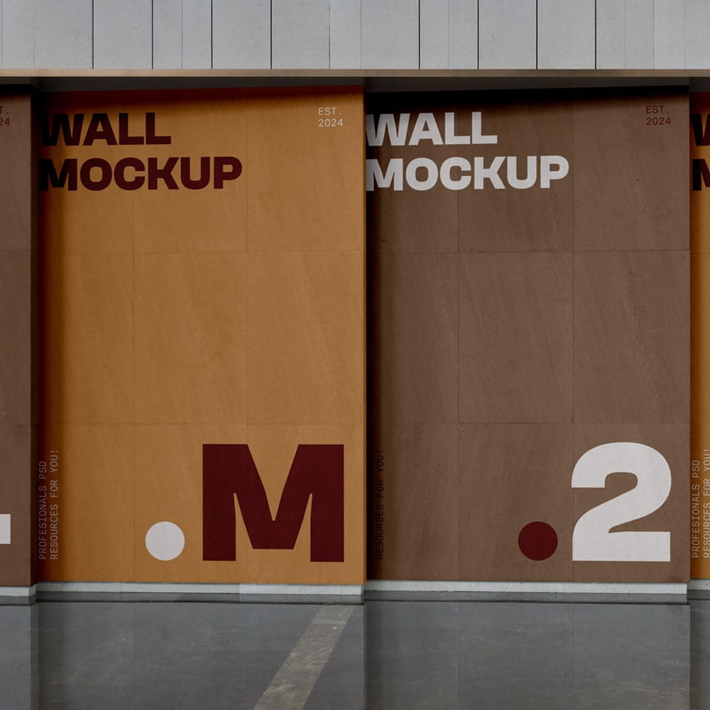 Free Landscape Wall Mockup PSD