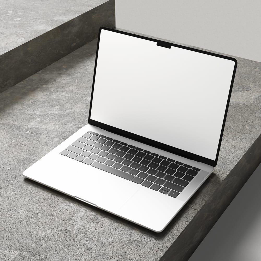 Free Laptop Mockup for UI Design Presentation PSD