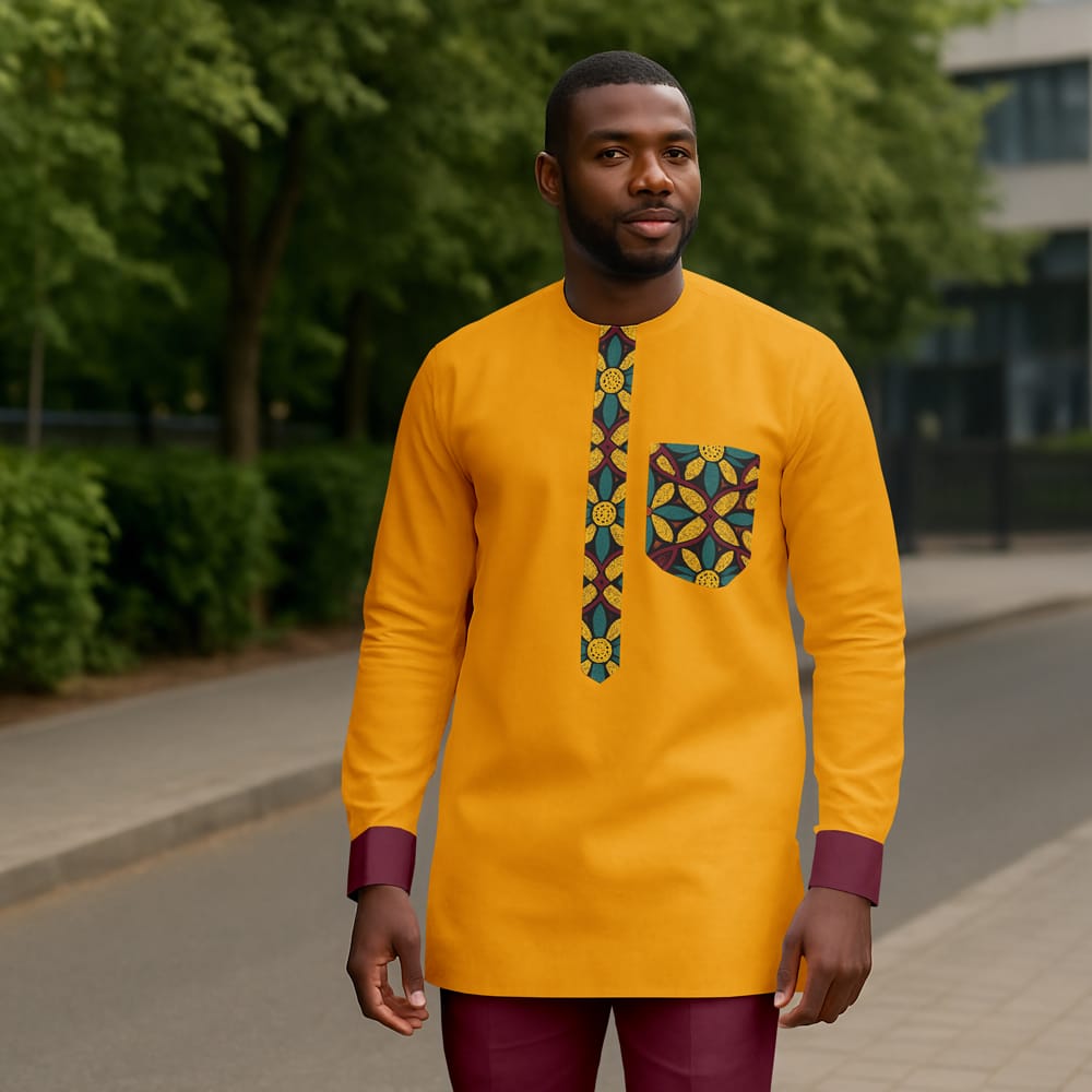Free Men’s Traditional African Suit Mockup PSD