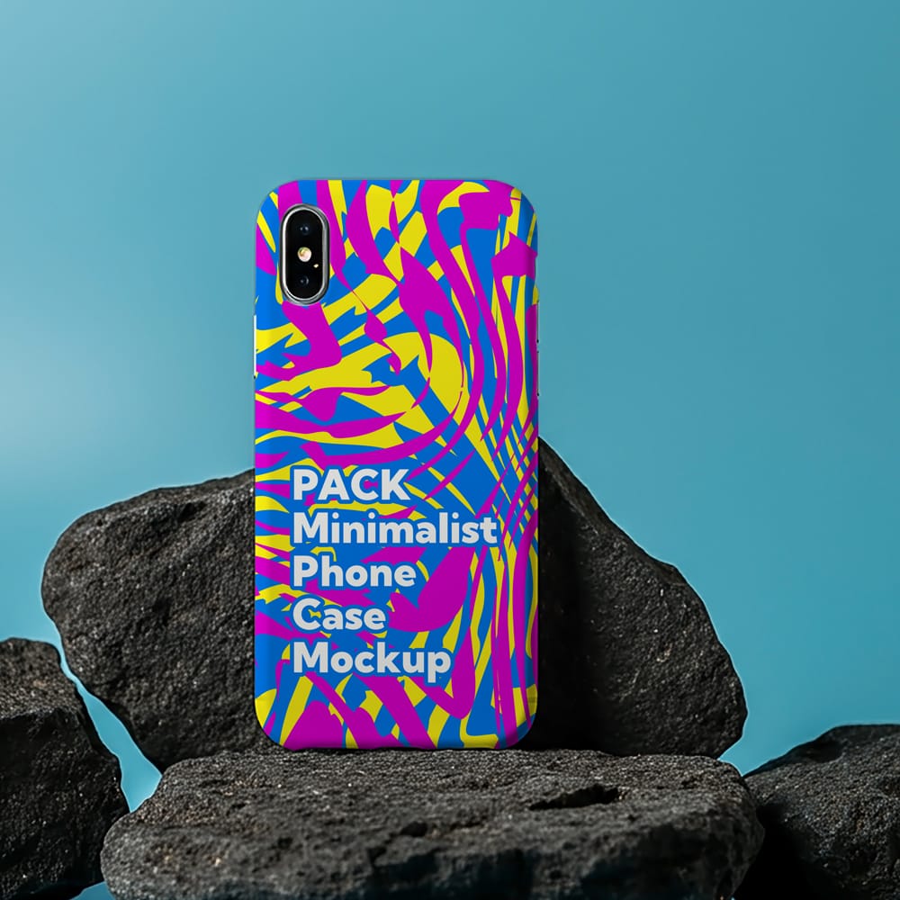 Free Minimalist Phone Case Mockup PSD