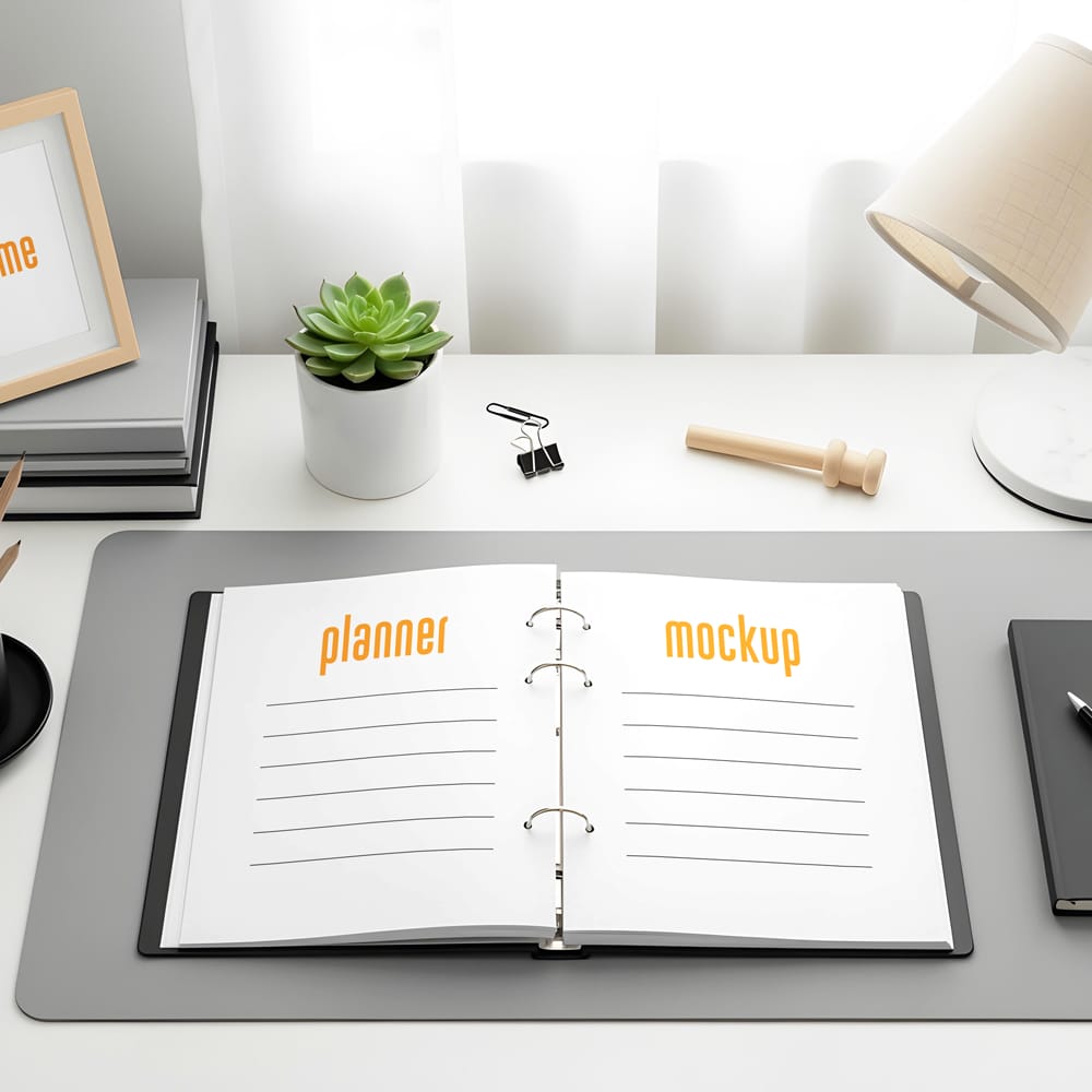 Free Minimalistic Planner Inserts Mockup PSD