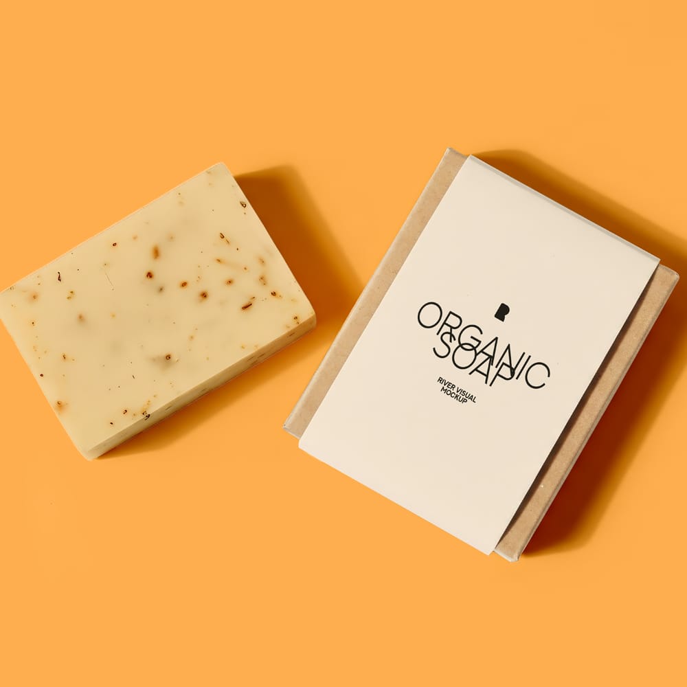 Free Organic Soap Mockup PSD