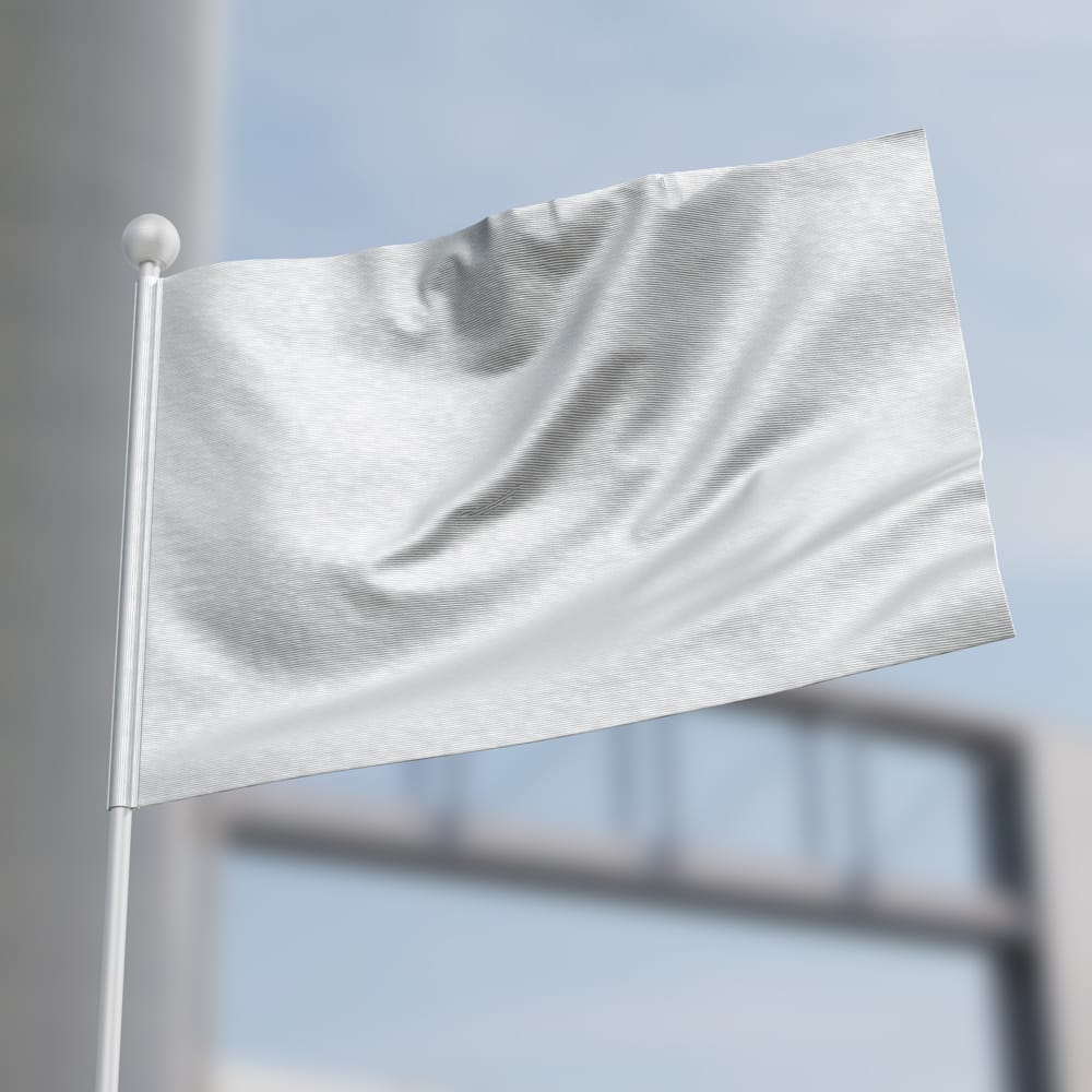 Free Perspective Flag Mockup PSD