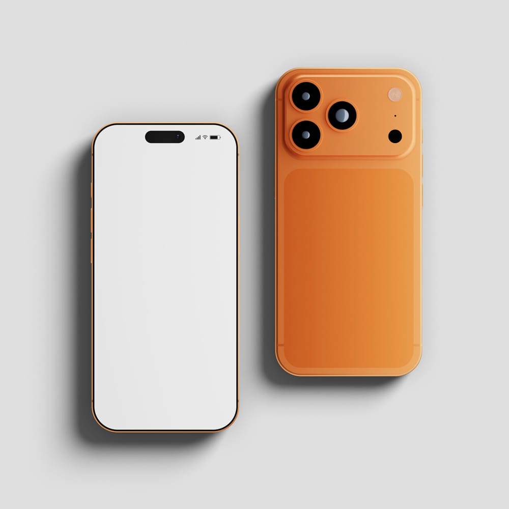 Free Photorealistic iPhone 17 Pro Mockup Template PSD