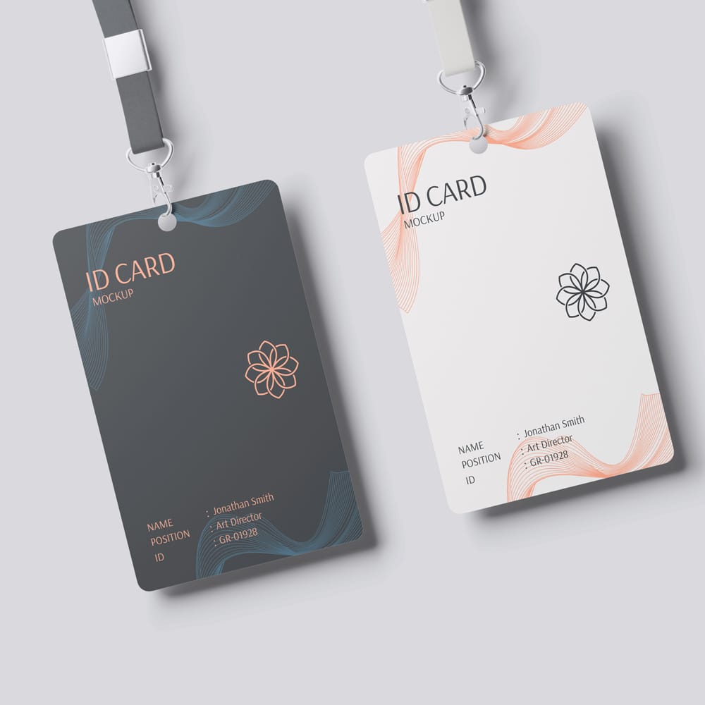 Free Realistic ID Card Mockups PSD