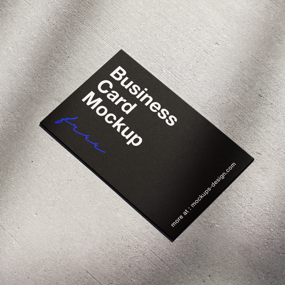 Free Shadowed Business Card Mockup PSD